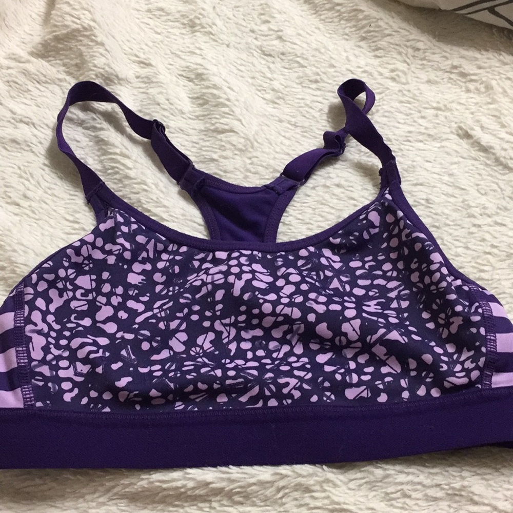 purple sports bra